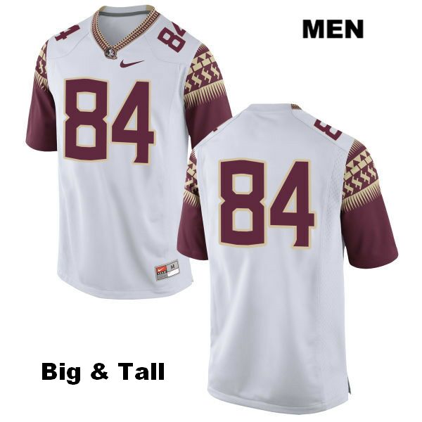 Men's NCAA Nike Florida State Seminoles #84 Adarius Dent College Big & Tall No Name White Stitched Authentic Football Jersey XTI0269CD
